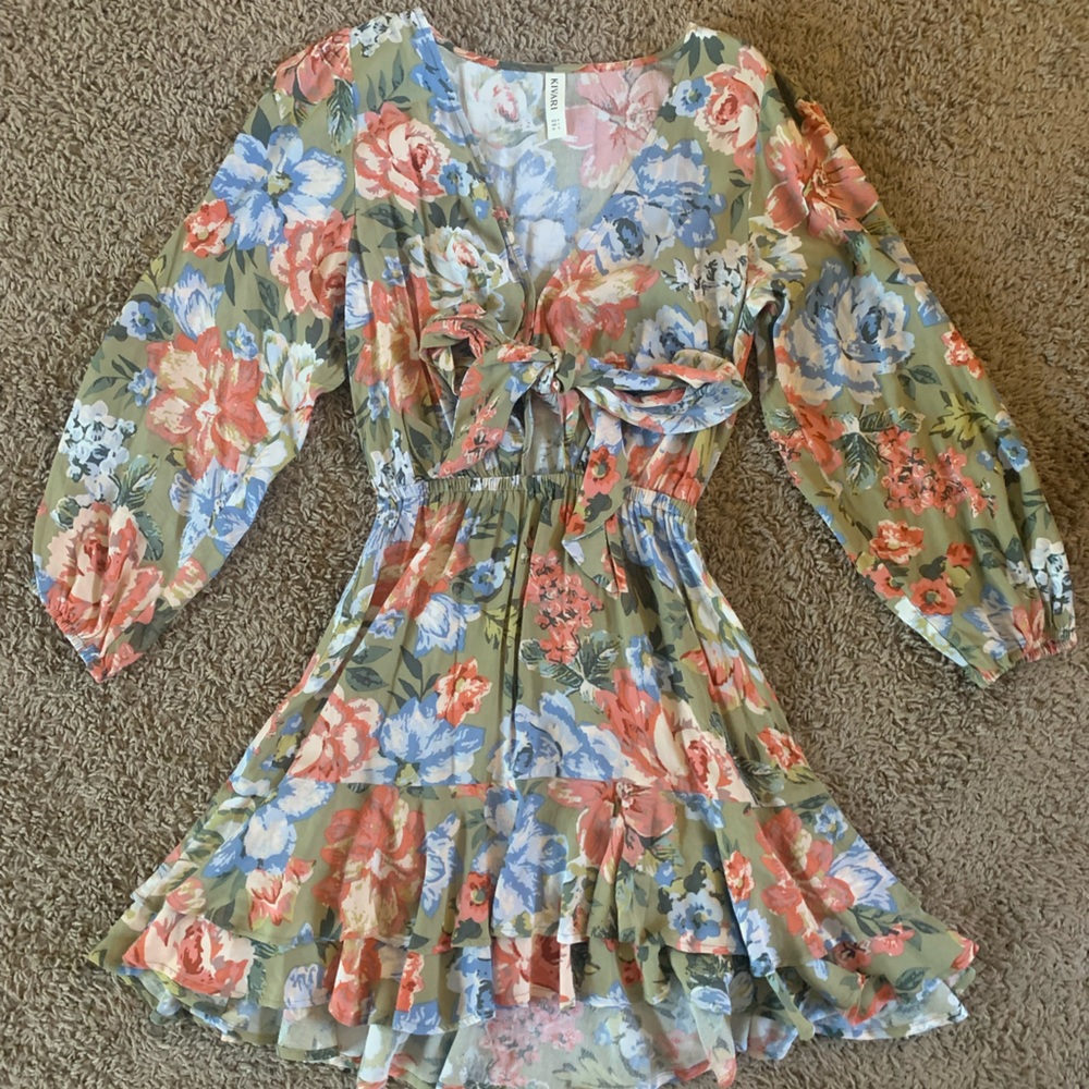 Kivari ruffled mini dress